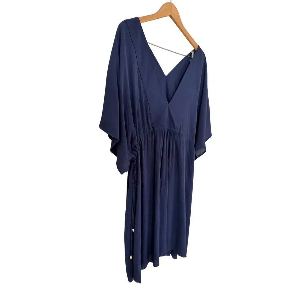 Lauren Ralph Lauren Swim Beach Cover Up Dress Size M in Deep Navy Blue NEW‎